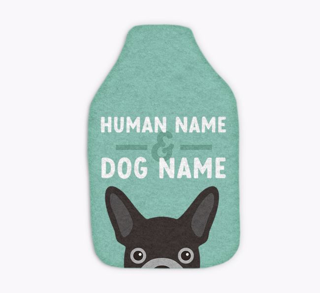 Human and Dog Names: Personalized {breedFullName} Hot Water Bottle